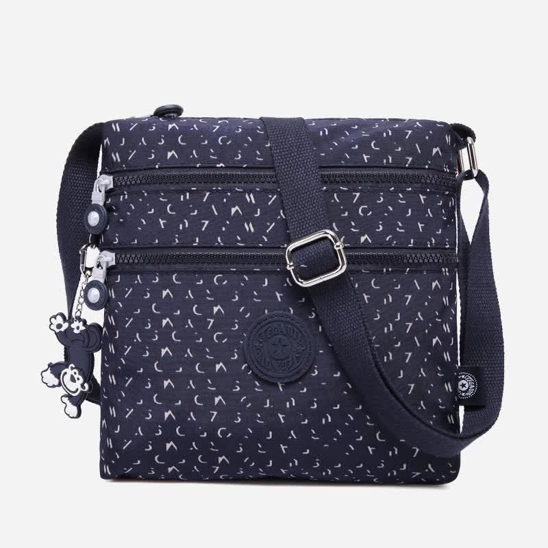 Lightweight Triple Zip Small Crossbody Bag Shoulder Bag for Women