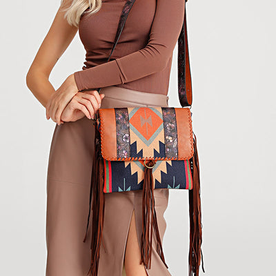 Crossbody Bag For Women Vintage Tassel Large Capacity Shopping Bag