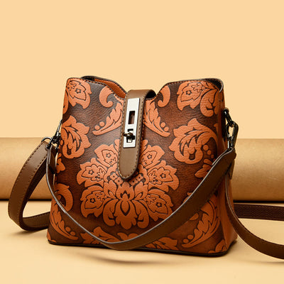 Vegan Leather Bucket Bag Women Elegant Dating Crossbody Bag