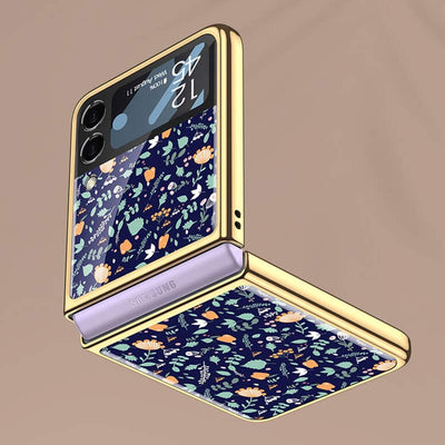Samsung Galaxy Z Flip 3 Case Floral Premium Thin Transparent Hard PC Phone Cover