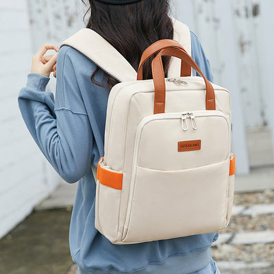 Women Functional Backpack Large Capacity Laptop Backpack with Hand Strap