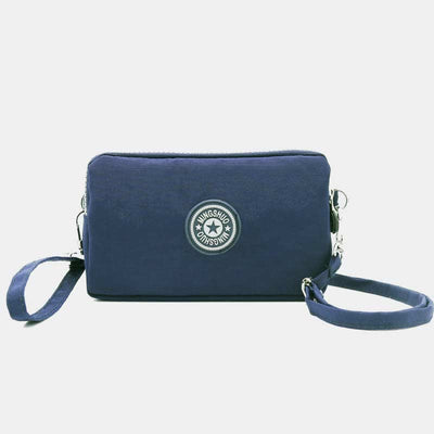 3 Zip Mini Crossbody Bag Lightweight Cellphone Wallet Long Wristlet Purses