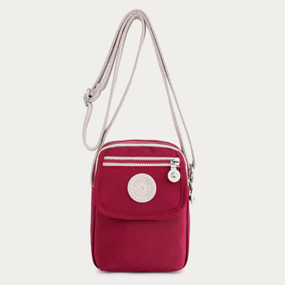 Mini Corssbody Bag Waterproof Nylon Solid Color Simple Shopping Bag