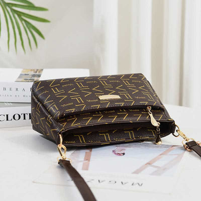 Women Crossbody PU Leather Classic Printing Handbag Satchel Shoulder Bag