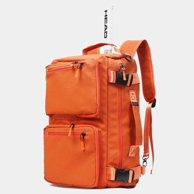 Racket Bag For Tennis Badminton Sports Multi Functional Waterproof Backpack - Orange - image 17