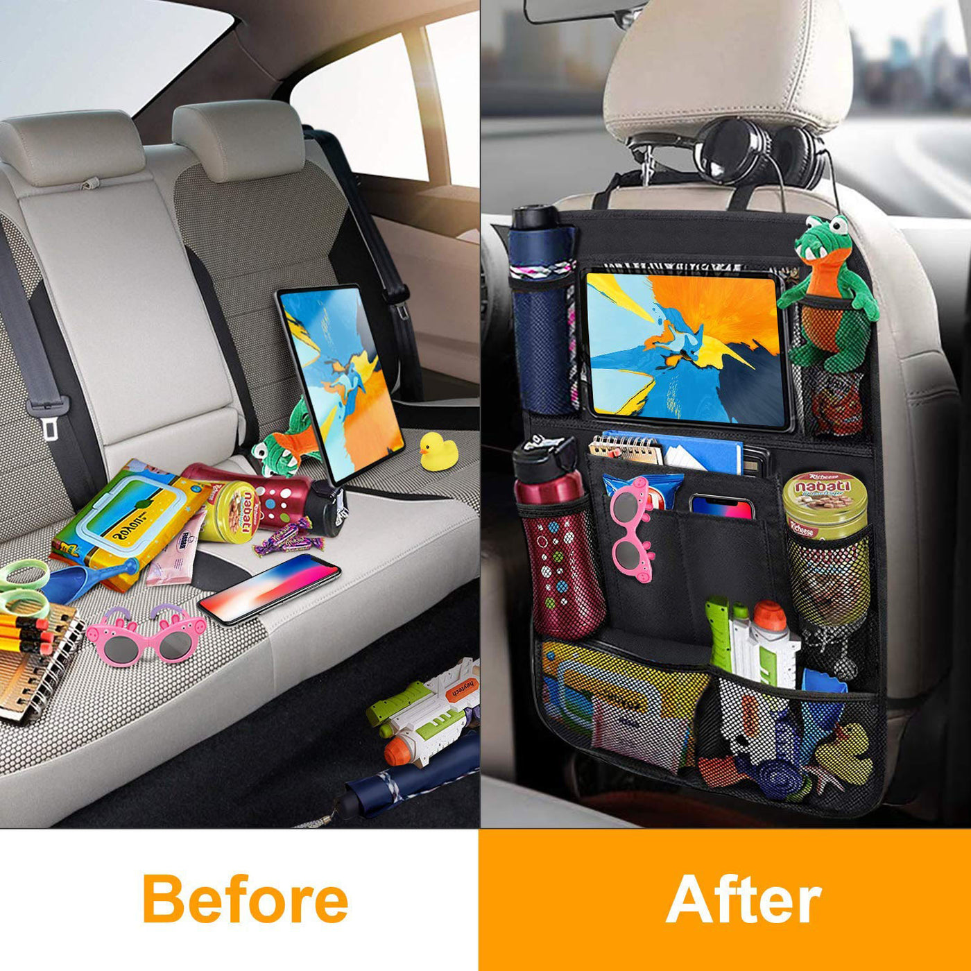 Car Organizer For Daily Car Seat Back Toys Storage Bag