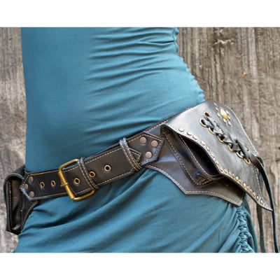 Retro Rivet Tassel Waist Bag