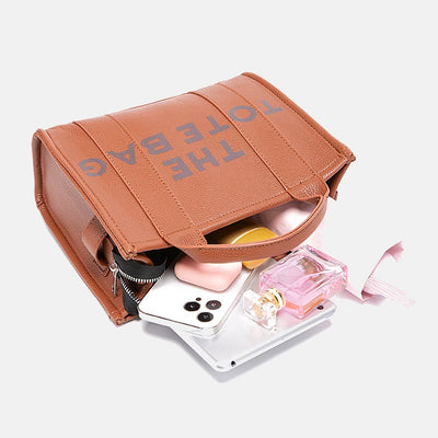 Tote Bag For Women Pu Leather Large Capacity Casual Handbag