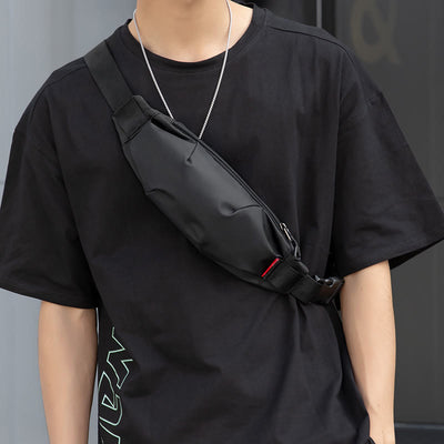 Sling Bag For Men Slim Lightweight Oxford Chest Phone Bag