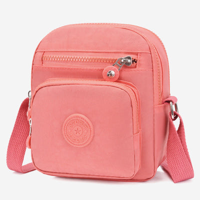 Lightweight Small Solid Color Crossbody Bag Multi-Pocket Cell Phone Purse