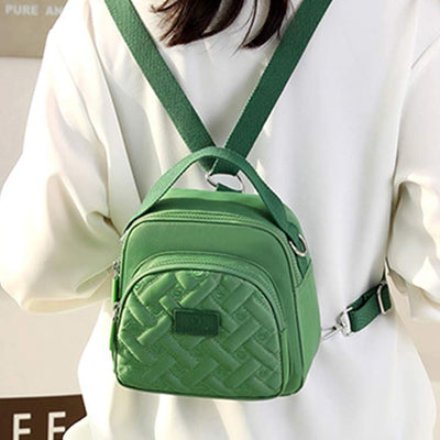 Functional Women Purse Lightweight Nylon Roomy Crossbody Shoulder Bag Mini Backpack