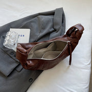 Faux Leather Creative Croissant Bag Soft Hobo Bag Crossbody Purse for Women
