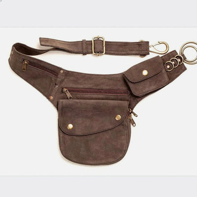 Medieval Handmade Vintage Practical Leather Waist Bag for Daliy Parties