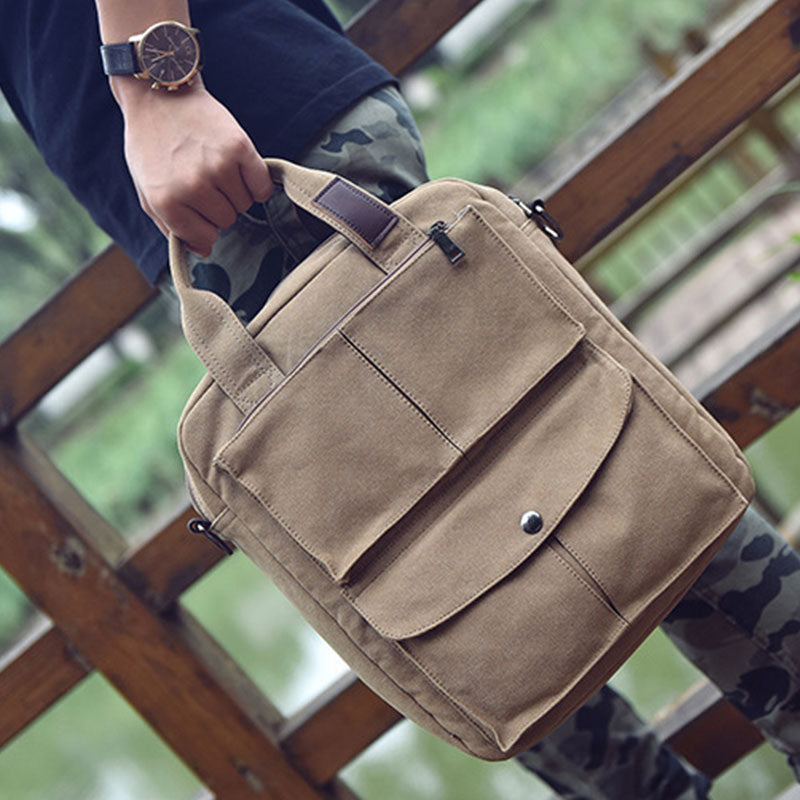 Multi-Carry Large Capacity Canvas Messenger Bag Handbag