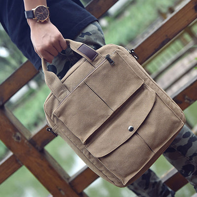 Multi-Carry Large Capacity Canvas Messenger Bag Handbag