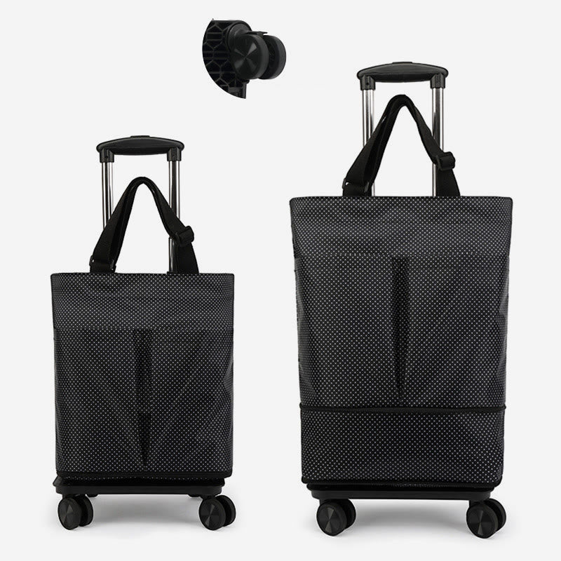 Tote Bag For Women Shopping Folding Removable Wheel Cart
