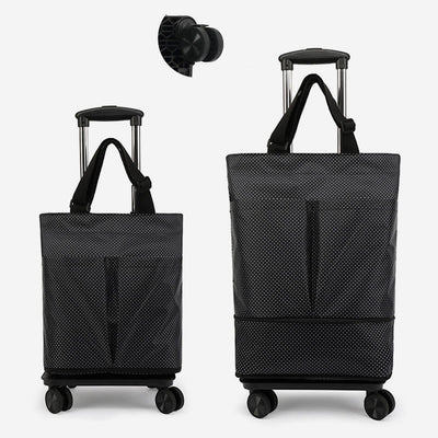 Tote Bag For Women Shopping Folding Removable Wheel Cart