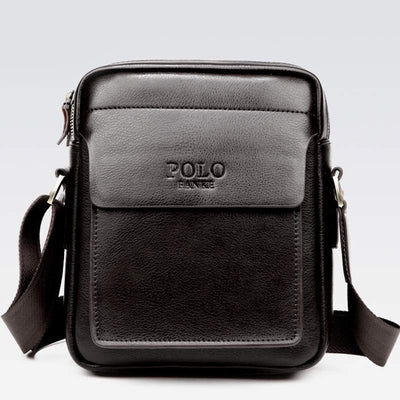 Men's Leather Shoulder Bag Crossbody Bag Small Messenger Bag for Work Business