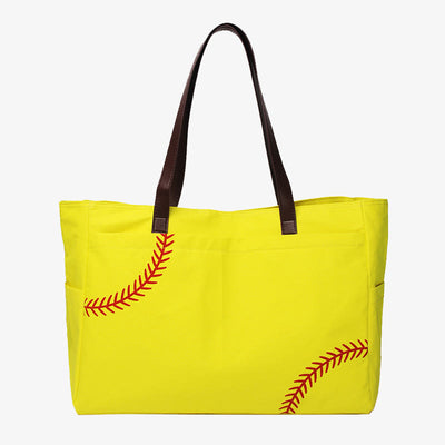 Large Embroidered Canvas Tote Multifunctional Travel Sports Bag Shoulder Bag