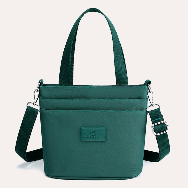 Functional Crossbody Bag Shoulder Bag Multi-pocket Lightweight Solid Color Handbag