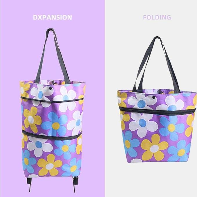 Large Capacity Expandable Foldable Trolley Bag