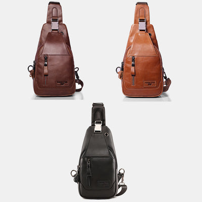 Vintage Genuine Leather Multi-function Sling Bag