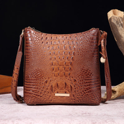 Crossbody Bag For Women Retro Crocodile Pattern Leather Dating Bag