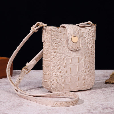 Crossbody Bag For Women Retro Crocodile Pattern Phone Bag