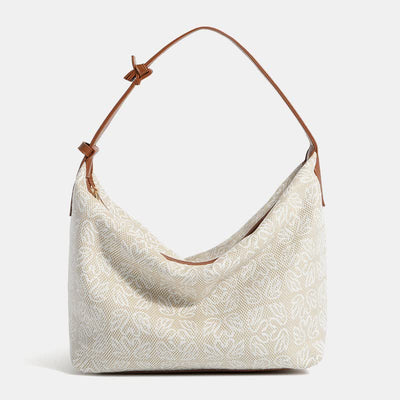 Canvas Handbag for Women Houndstooth Print Shoulder Bag Hobo Satchel