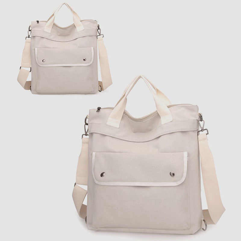 Multifunctional Large Capacity Canvas Handbag Backpack for Women Men Crossbody Shoulder Bag