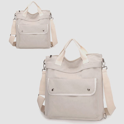 Multifunctional Large Capacity Canvas Handbag Backpack for Women Men Crossbody Shoulder Bag