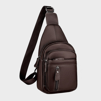 Multi Pocket Sling Bag For Men Outing Portable Everyday Use
