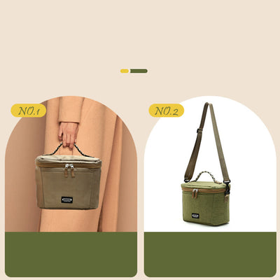 Small Cooler Bag For Picnic Work Oxford Crossbody Lunch Bag