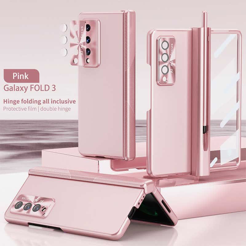 Magnetic Hinge Protection Phone Case for Galaxy Z Fold 3/4/5/6 with S Pen Holder