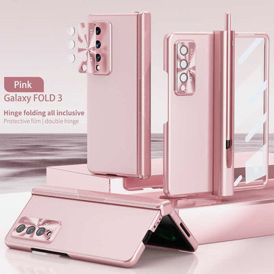 Magnetic Hinge Protection Phone Case for Galaxy Z Fold 3/4/5/6 with S Pen Holder