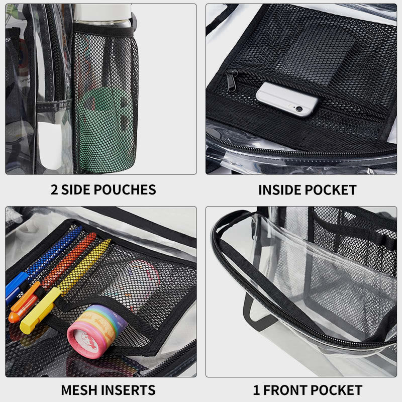 Backpack For School Students Trasparent PVC Leisure Daily Schoolbag
