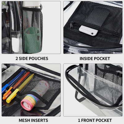 Backpack For School Students Trasparent PVC Leisure Daily Schoolbag