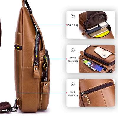 Men's Sling Bag Chest Shoulder Backpack Anti Theft Cross Body Purse