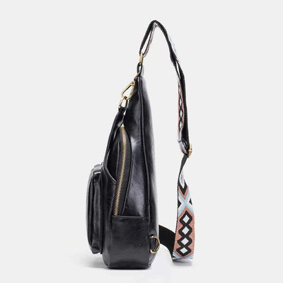 Vintage Soft Leather Sling Bag for Women Large Capacity Shoulder Daypack