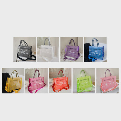 Tote Bag For Women Large Capacity Transparent PVC Crossbody Beach Bag