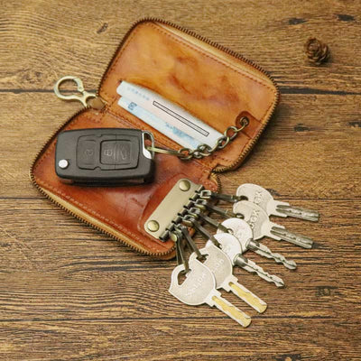 Leather Wallet For Men Waist Wear Multi Functional Key Purse