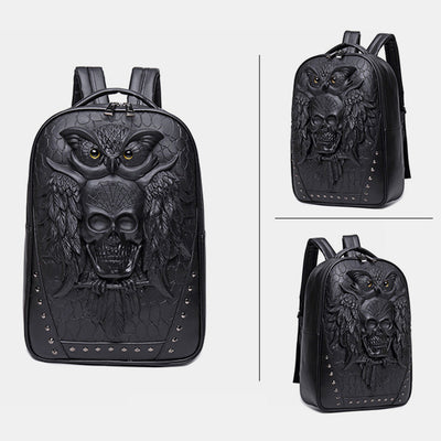 3D Animals Owl Laptop Backpack Designer Waterproof College School Bookbag
