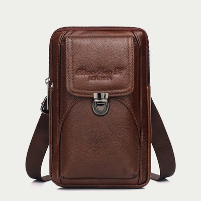 Small Messenger Bag For Men Business Genuine Leather Portable Bag