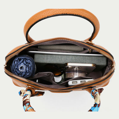 Top-Handle Bag For Women Vintage Thin Silk Scarf Handle