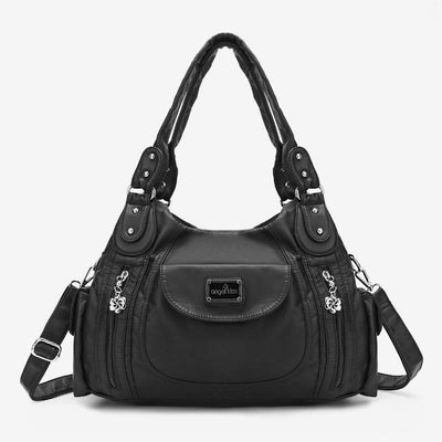 Leopard Pattern Handbag For Women Faux Leather Tote Satchel