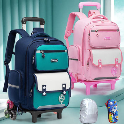 Backpack For Kids Spine Protection Breathable Large Rolling Schoolbag