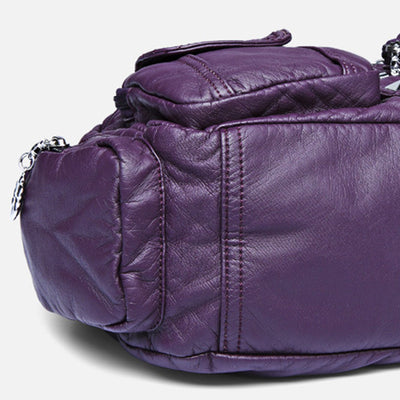 Solid Color Fashion Dumplings Messenger Bag