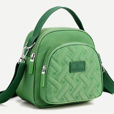 Functional Women Purse Lightweight Nylon Roomy Crossbody Shoulder Bag Mini Backpack