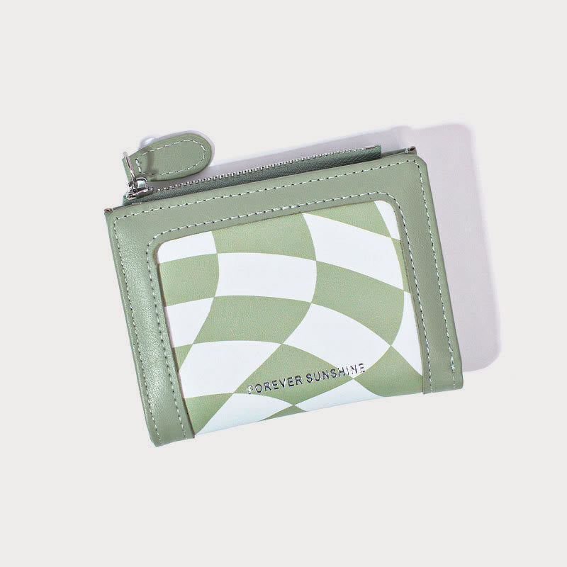 Wallet For Women Protable Light Color Short Leather Money Clip