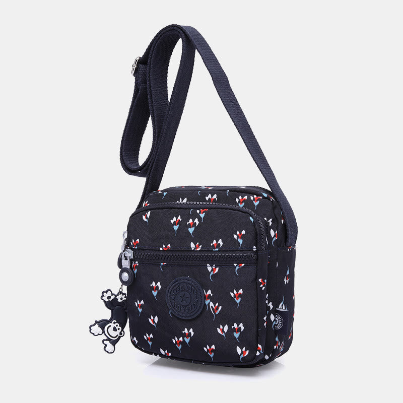 Lightweight Waterproof Small 3 Zip Crossbody Shoulder Bag